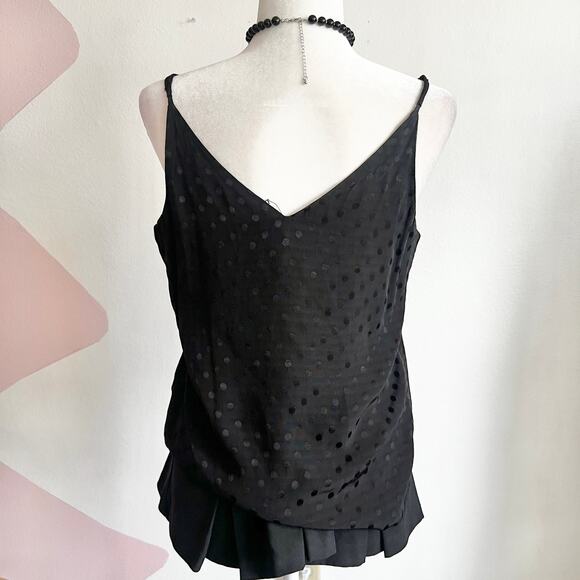 Vintage Express Black Polka Dot Tank Top, 90s Y2K Retro Minimalist‎ 2000s Small - Picture 3 of 4